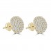 2.35 ct Half Ball Round Cut Diamond Earrings ( G Color SI-1 Clarity) In 14 kt White Gold